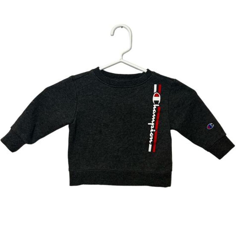 Baby Champion Crewneck Sweatshirt 18M Gray Athleisure Sporty Toddler